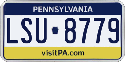 PA license plate LSU8779