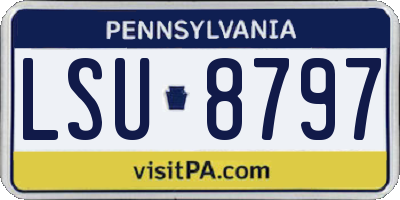 PA license plate LSU8797
