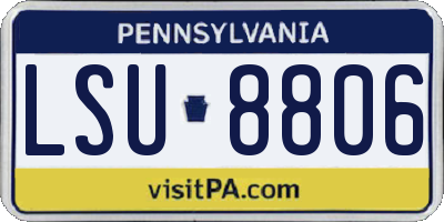 PA license plate LSU8806