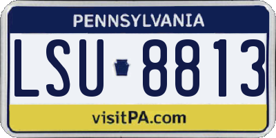 PA license plate LSU8813
