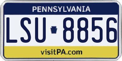 PA license plate LSU8856