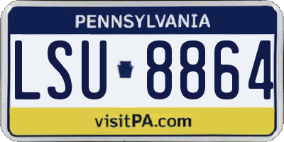 PA license plate LSU8864