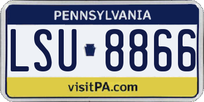 PA license plate LSU8866