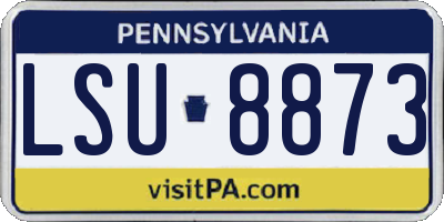 PA license plate LSU8873