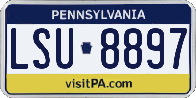 PA license plate LSU8897