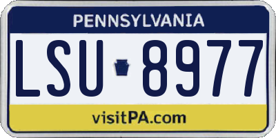 PA license plate LSU8977