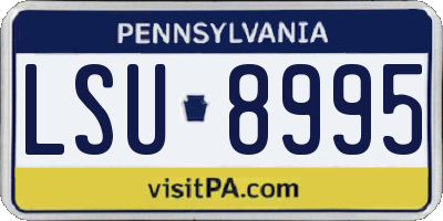 PA license plate LSU8995