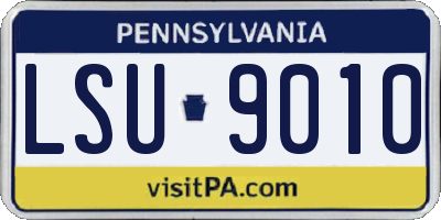 PA license plate LSU9010