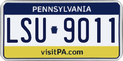 PA license plate LSU9011