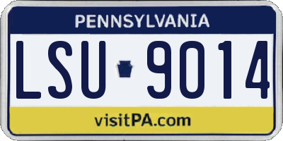 PA license plate LSU9014