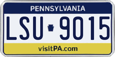PA license plate LSU9015