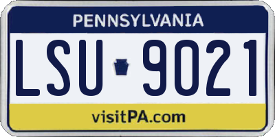 PA license plate LSU9021