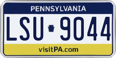 PA license plate LSU9044