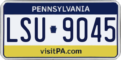 PA license plate LSU9045