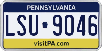 PA license plate LSU9046