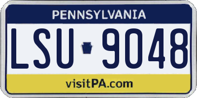 PA license plate LSU9048
