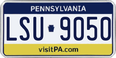 PA license plate LSU9050