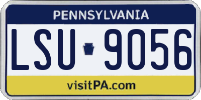 PA license plate LSU9056