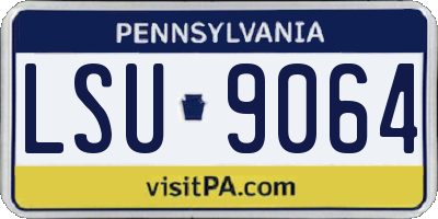 PA license plate LSU9064