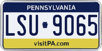PA license plate LSU9065