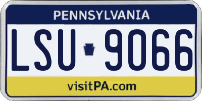 PA license plate LSU9066
