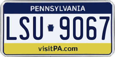 PA license plate LSU9067