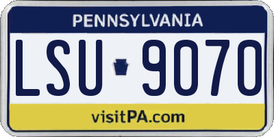 PA license plate LSU9070
