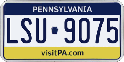 PA license plate LSU9075