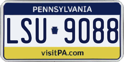 PA license plate LSU9088