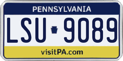 PA license plate LSU9089