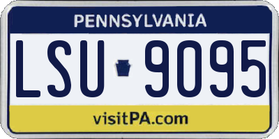 PA license plate LSU9095