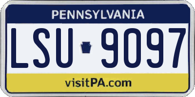 PA license plate LSU9097