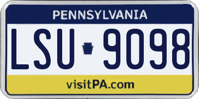 PA license plate LSU9098
