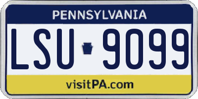 PA license plate LSU9099