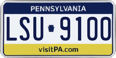 PA license plate LSU9100