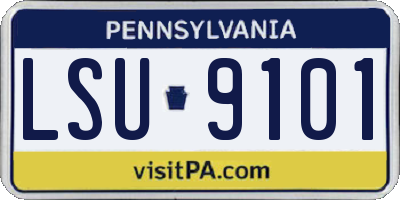 PA license plate LSU9101