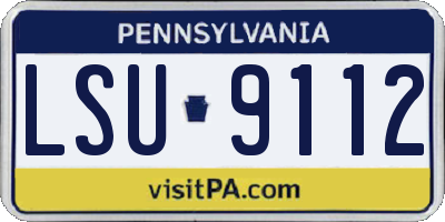 PA license plate LSU9112
