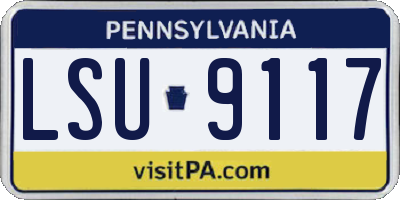 PA license plate LSU9117