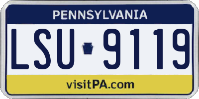 PA license plate LSU9119
