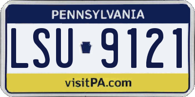 PA license plate LSU9121