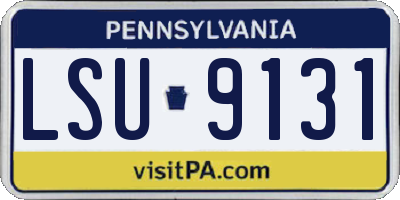 PA license plate LSU9131