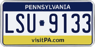 PA license plate LSU9133