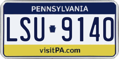 PA license plate LSU9140