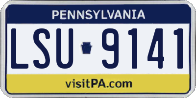 PA license plate LSU9141