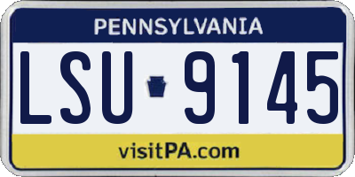 PA license plate LSU9145