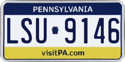PA license plate LSU9146