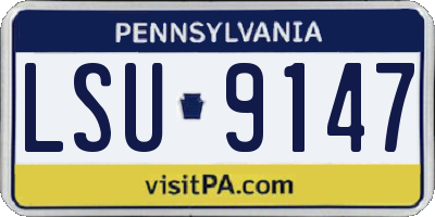 PA license plate LSU9147