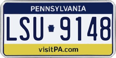 PA license plate LSU9148