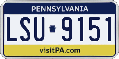 PA license plate LSU9151