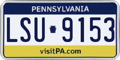 PA license plate LSU9153